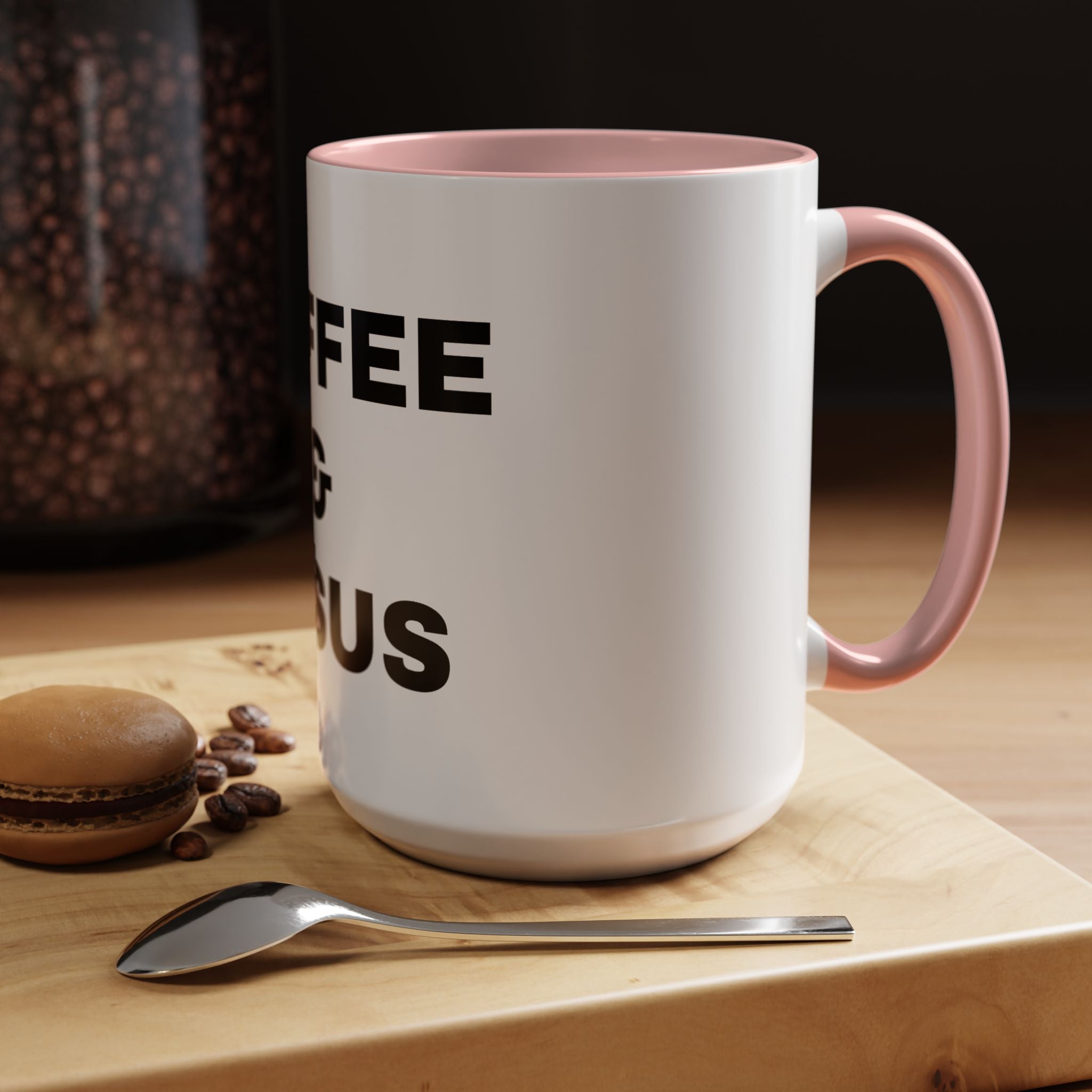 COFFEE & JESUS Accent Coffee Mug (11, 15oz)