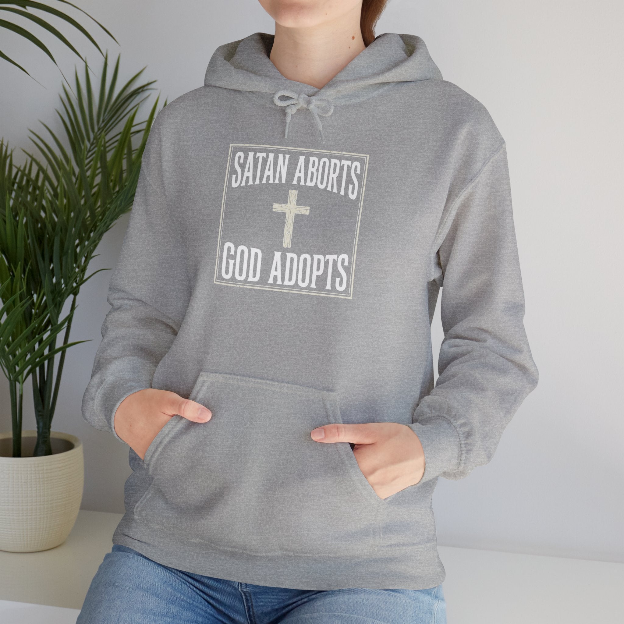 SATAN VS JESUS Unisex Heavy Blend™ Hooded Sweatshirt