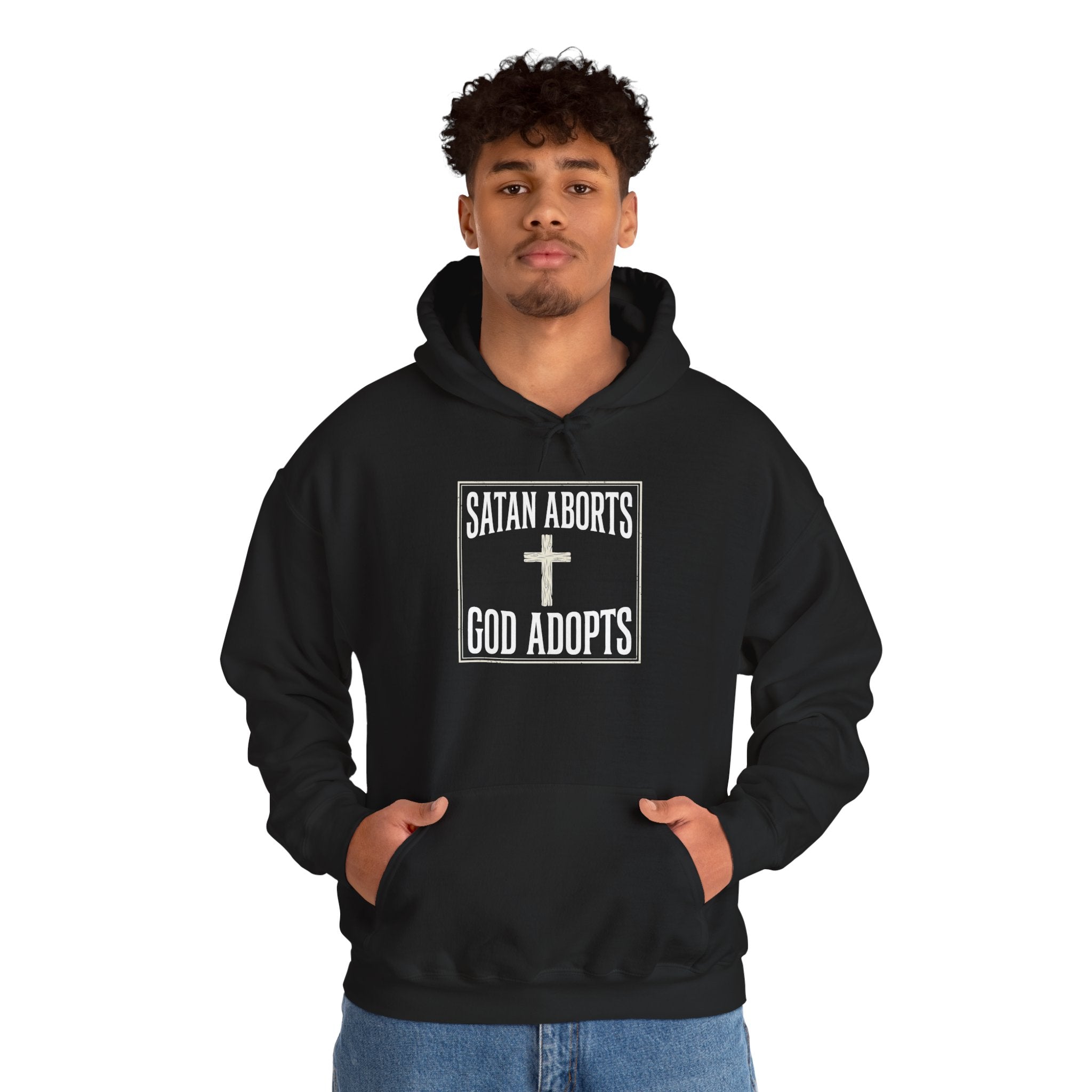 SATAN VS JESUS Unisex Heavy Blend™ Hooded Sweatshirt