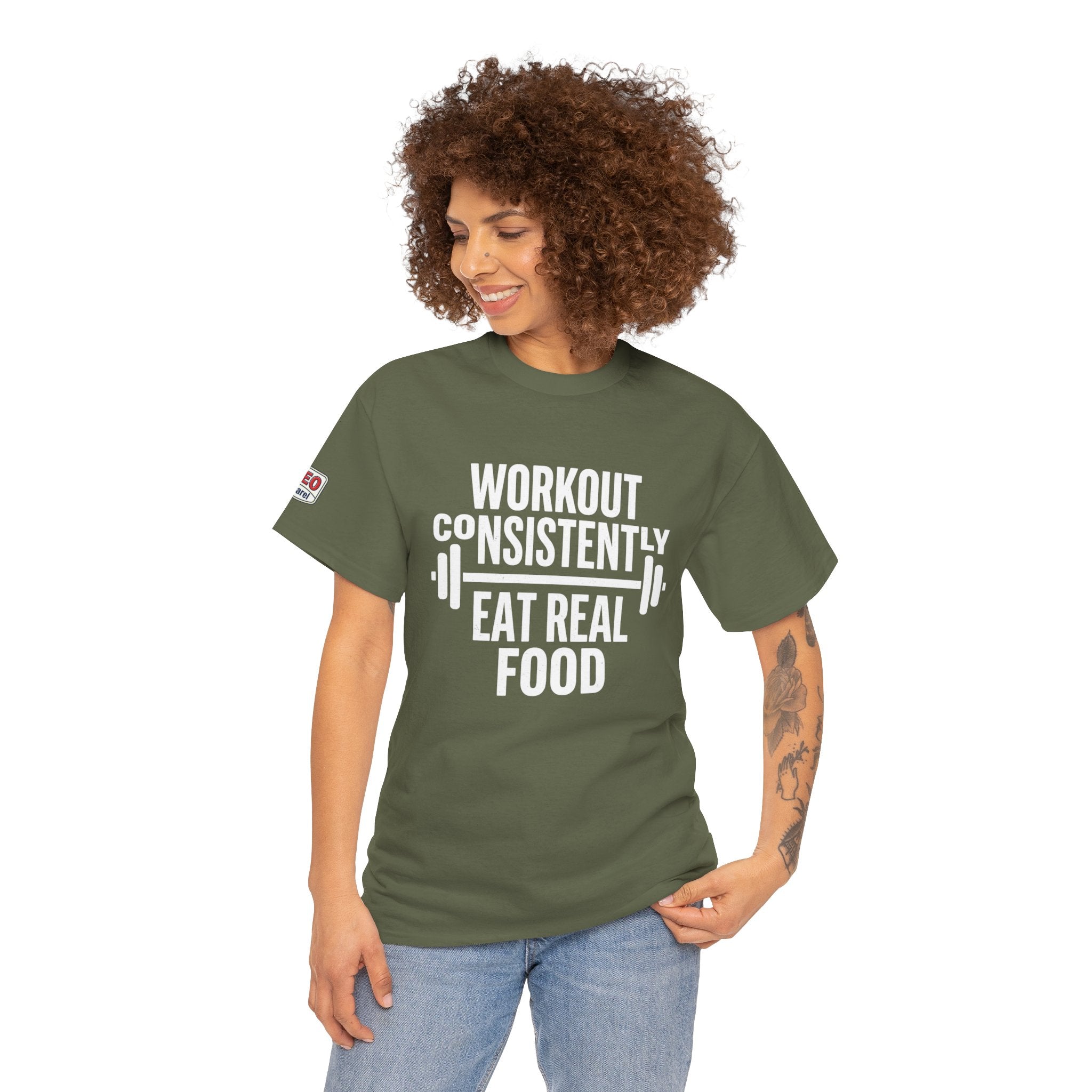 WORKOUT CONSISTENTLY Unisex Heavy Cotton Tee