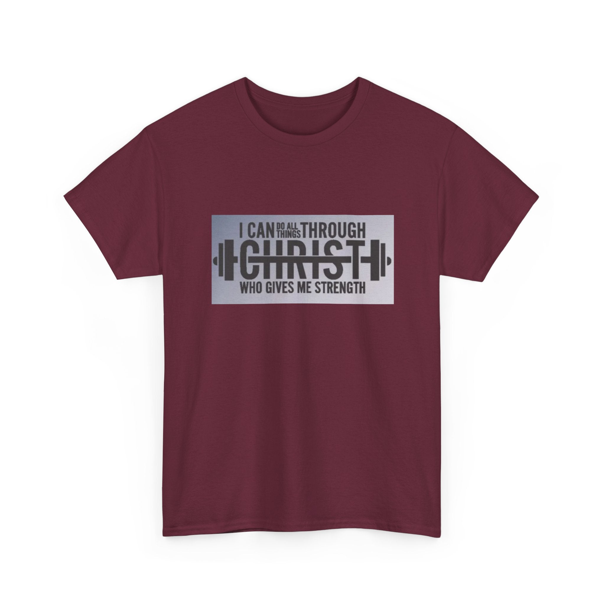 I CAN DO ALL THINGS THROUGH CHRIST Unisex Heavy Cotton Fitness Tee
