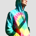 Rainbow tie dye spiral hoodie unisex